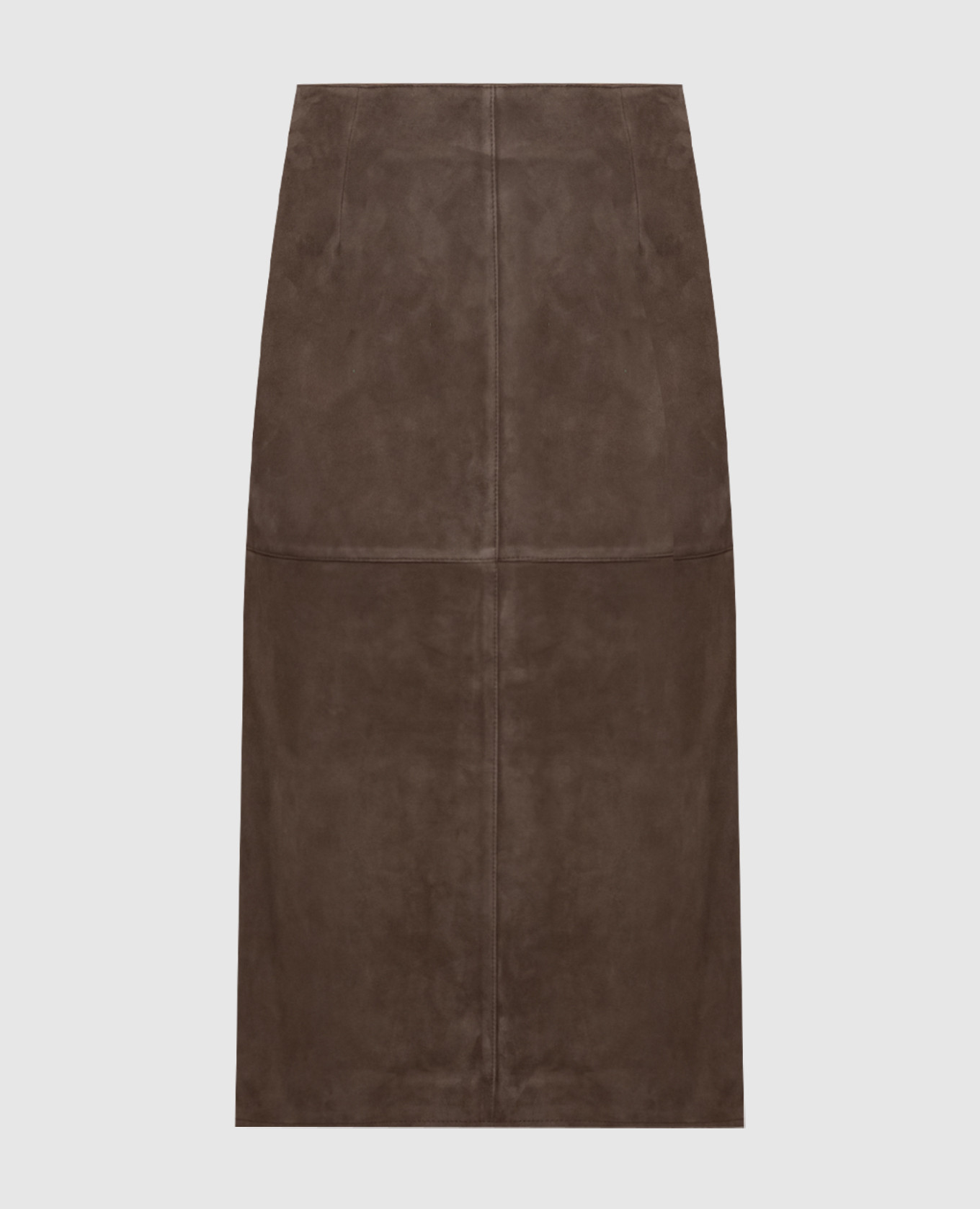 Brown suede skirt PALMI