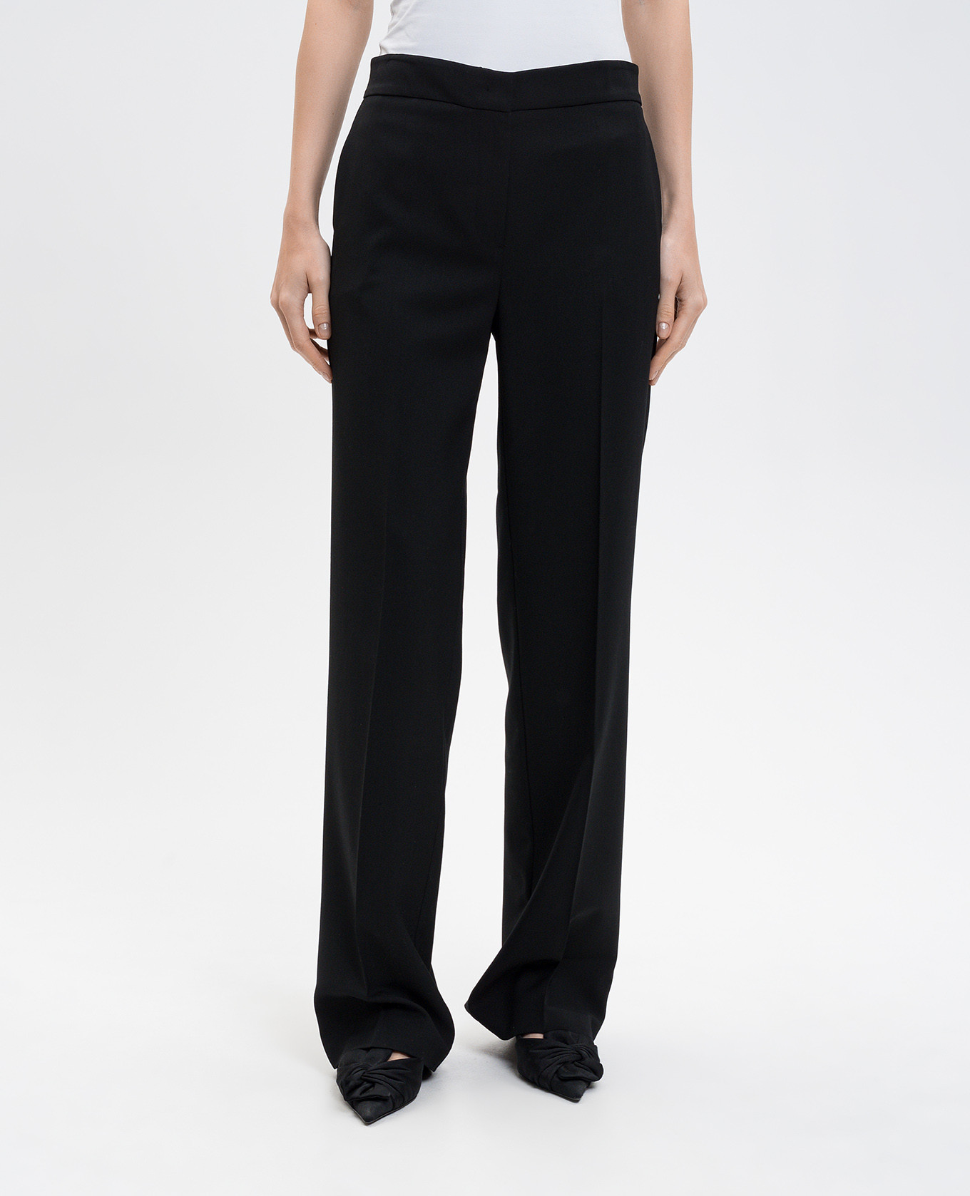 

Black wool pants with logo Twinset
