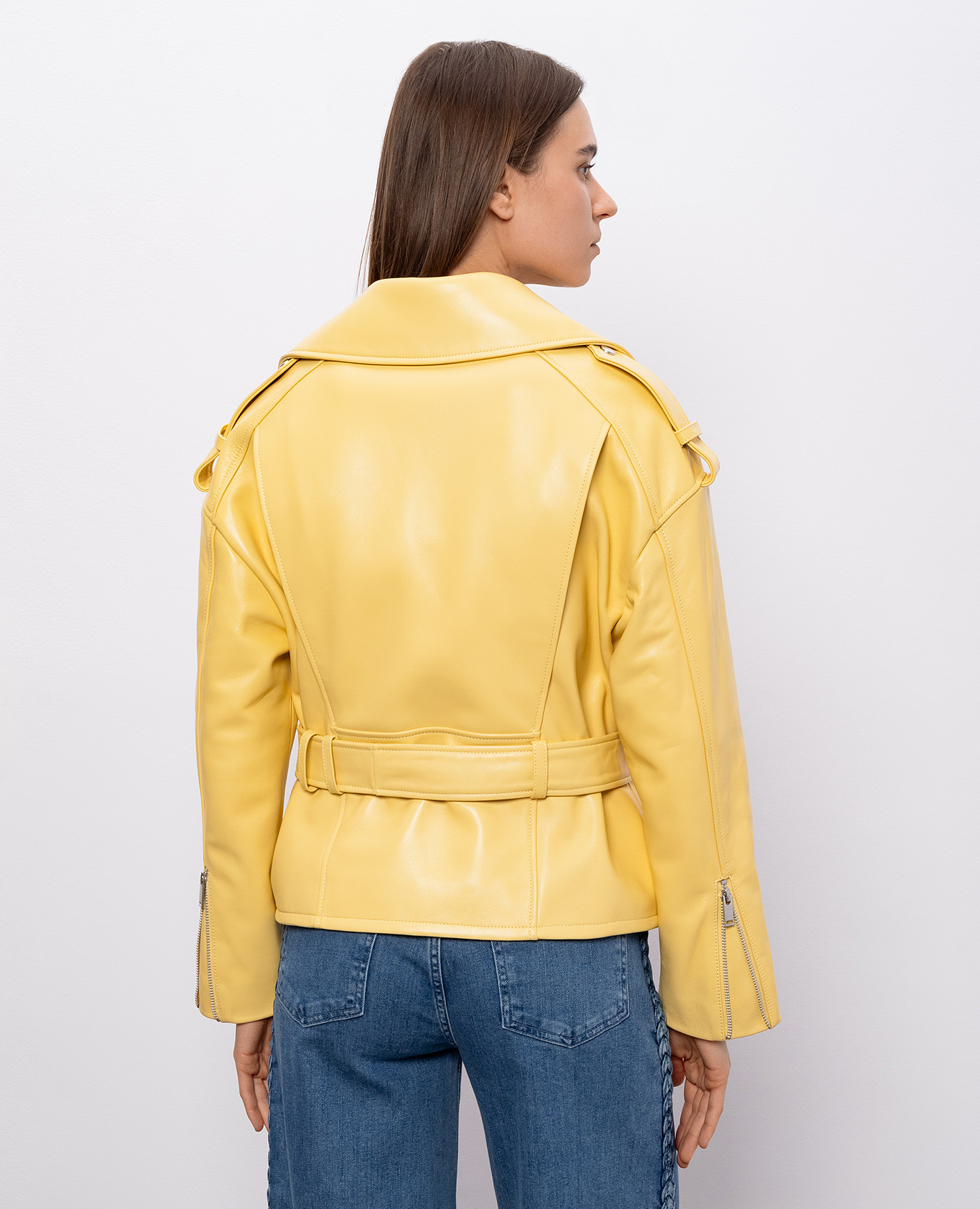 Yellow leather jacket Babe Pay Pls 4