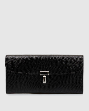 Toteme Black patent leather T-lock wallet 264WAM0041LE0234