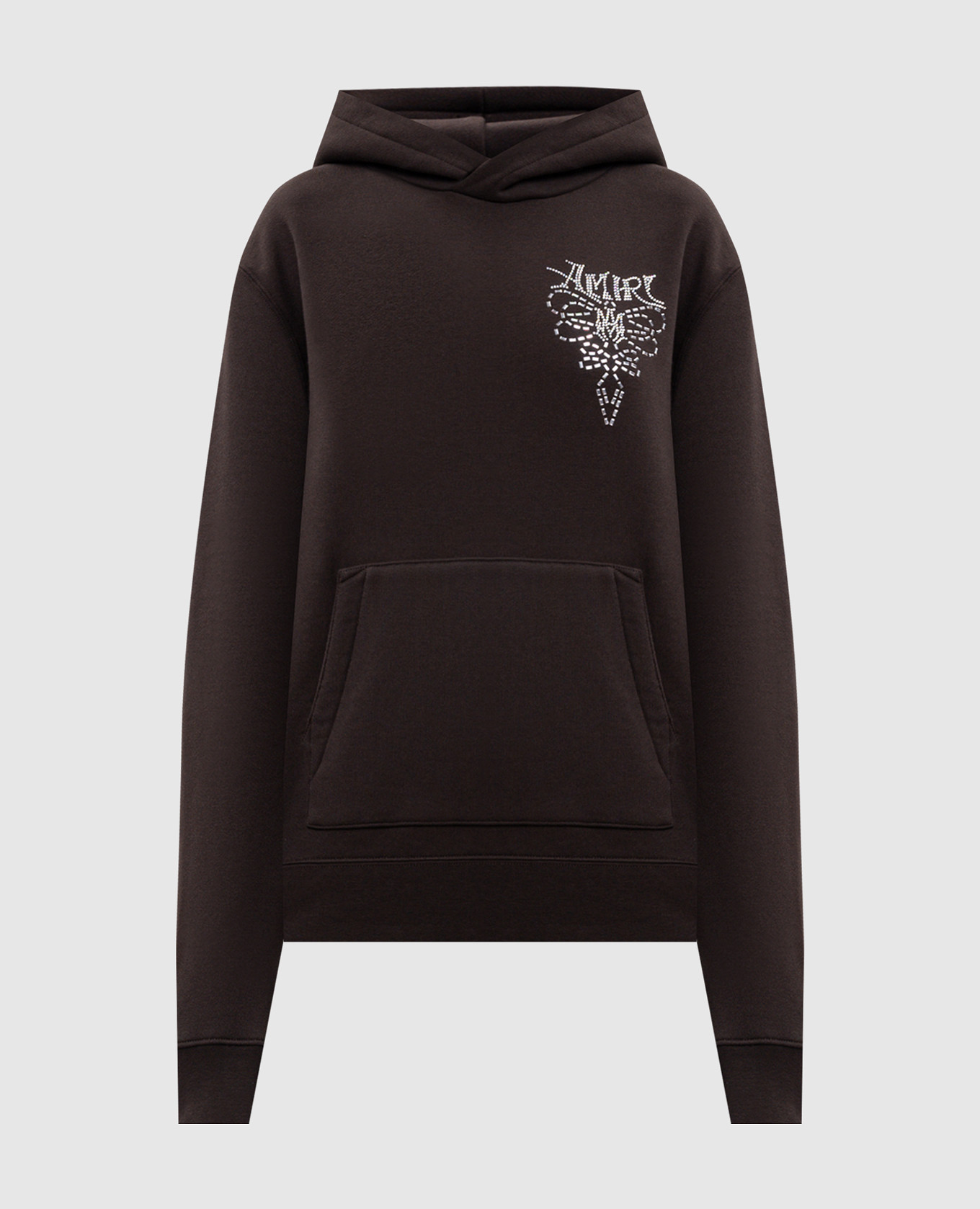 Brown hoodie with crystals AMIRI