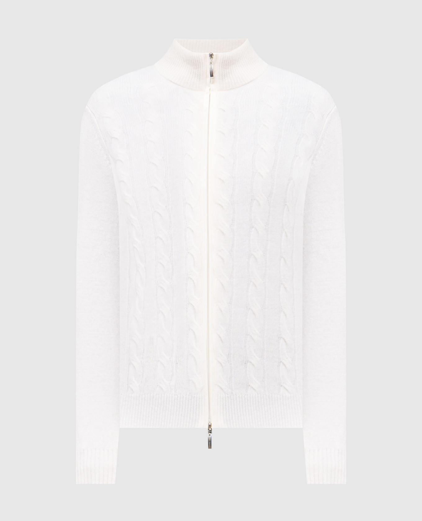 

White wool and cashmere cardigan Pini Parma