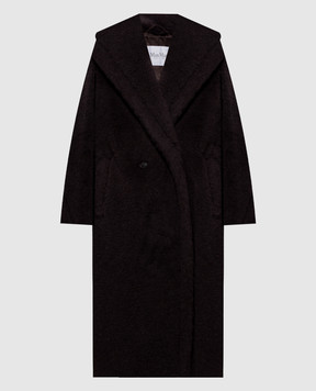 Max Mara TEDGIRL brown double-breasted wool and silk coat TEDGIRL