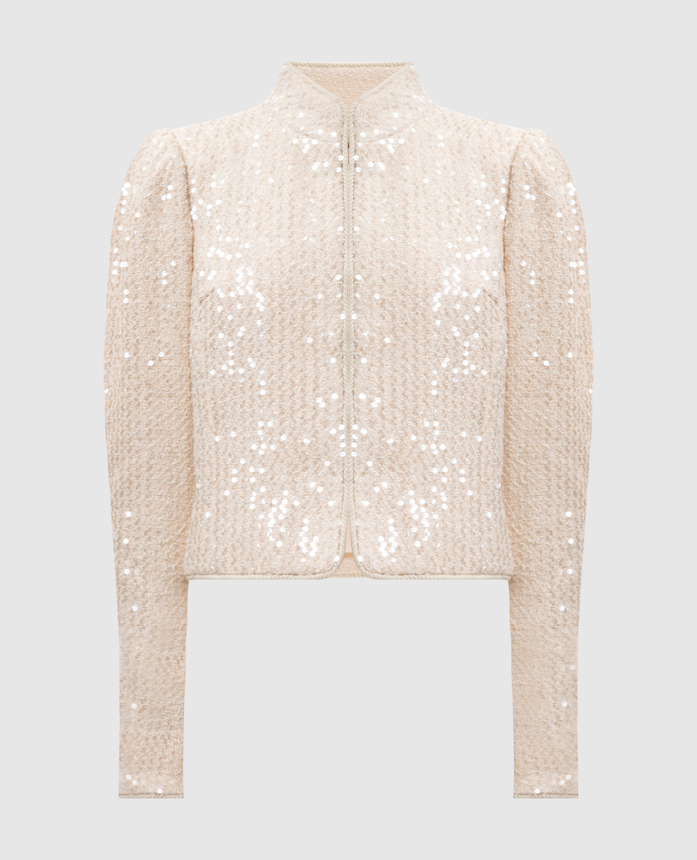 

Beige tweed jacket with sequins Twinset