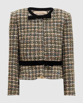 Valentino Beige tweed jacket with wool 7B0CE4T09R6