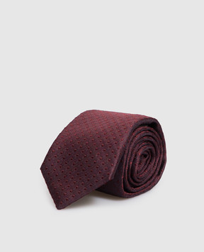 Brunello Cucinelli Burgundy silk tie MI8990018