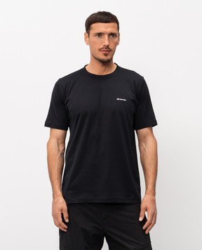 Kiton Navy T-shirt with embroidered logo UMK1274