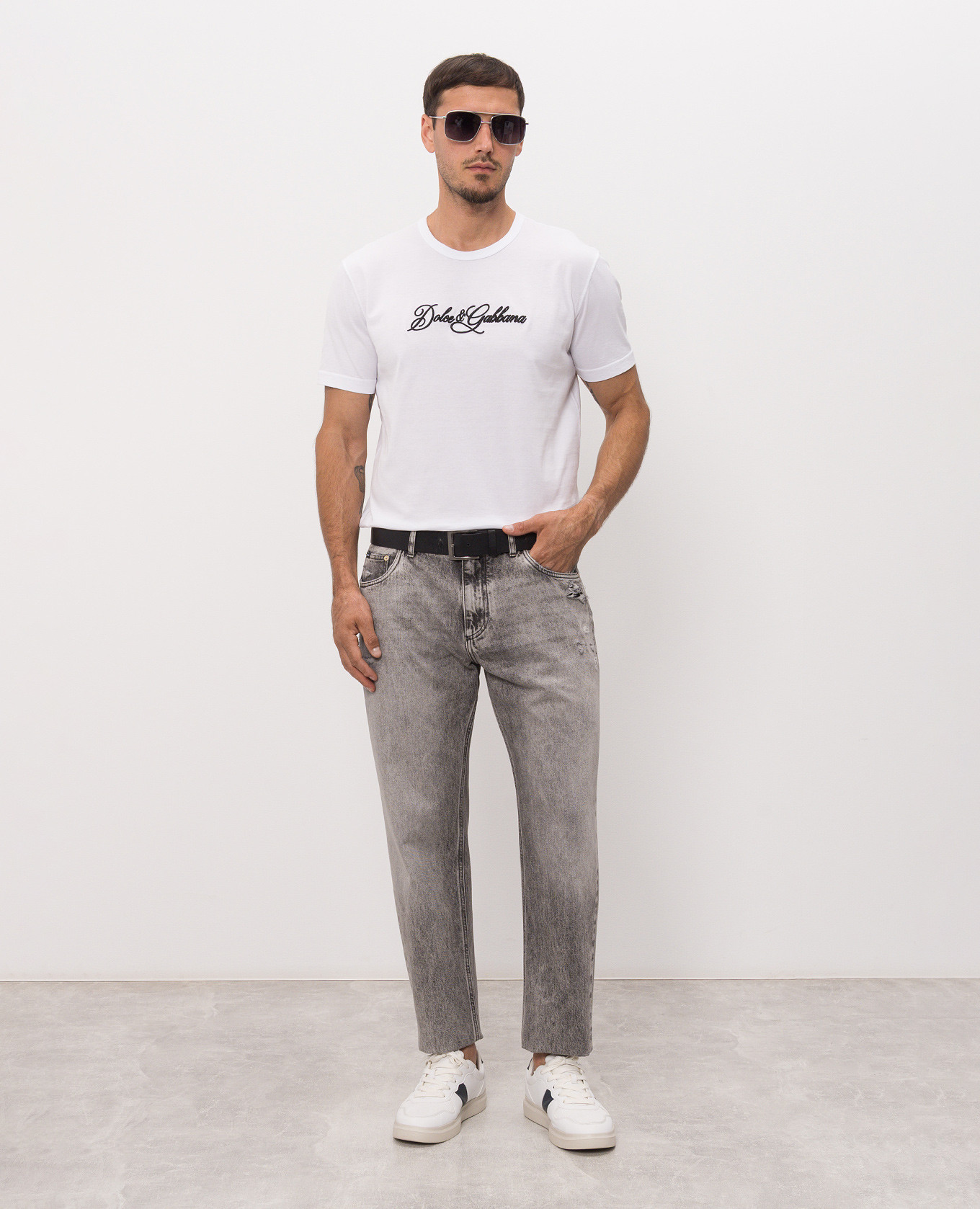 Gray jeans with holes Dolce&Gabbana 2