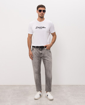 Dolce&Gabbana Gray jeans with holes GP23KDG8PI8