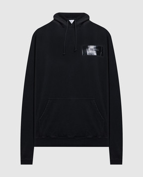 Vetements Black hoodie with logo print ME76HD147B