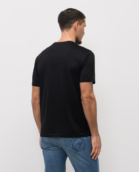 Stefano Ricci Black T-shirt with logo MNH6104960TE0001
