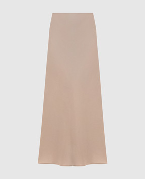 Allude Beige silk midi skirt 26284005