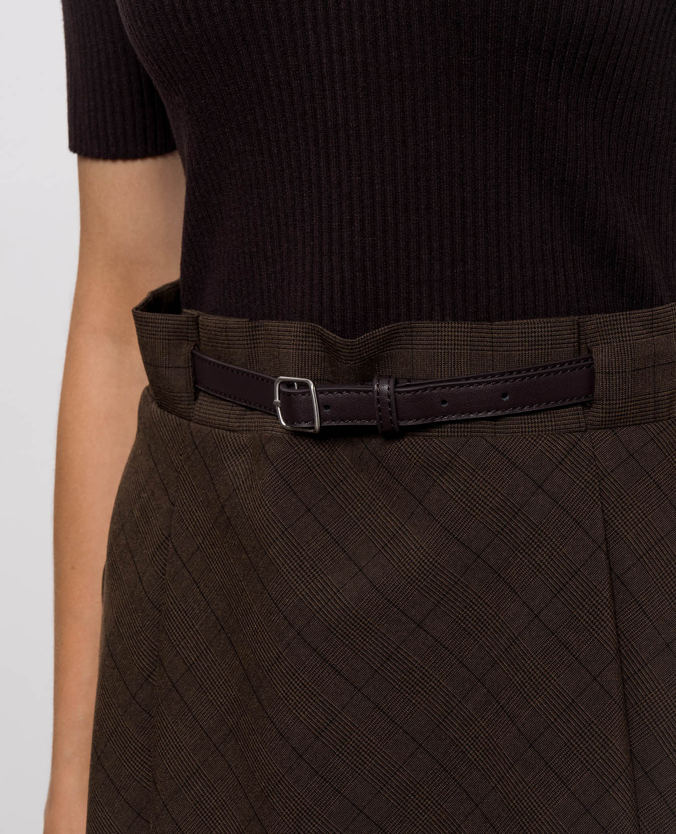 Brown double-layered mini dress Simkhai 5