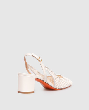 Santoni White slingbacks WDNC72201HA2NGHA