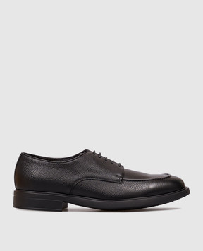 Doucal's Black leather derby shoes DU3580MARCUT287