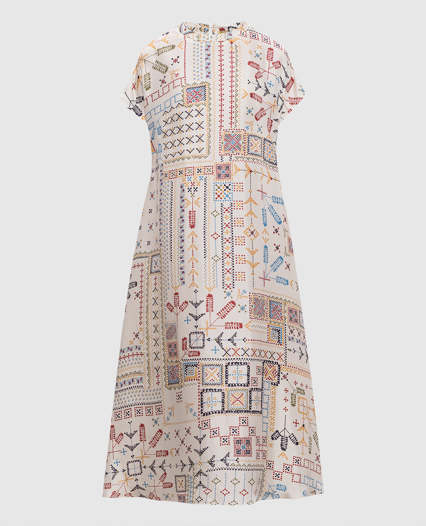 

Javier white silk midi dress Momoni