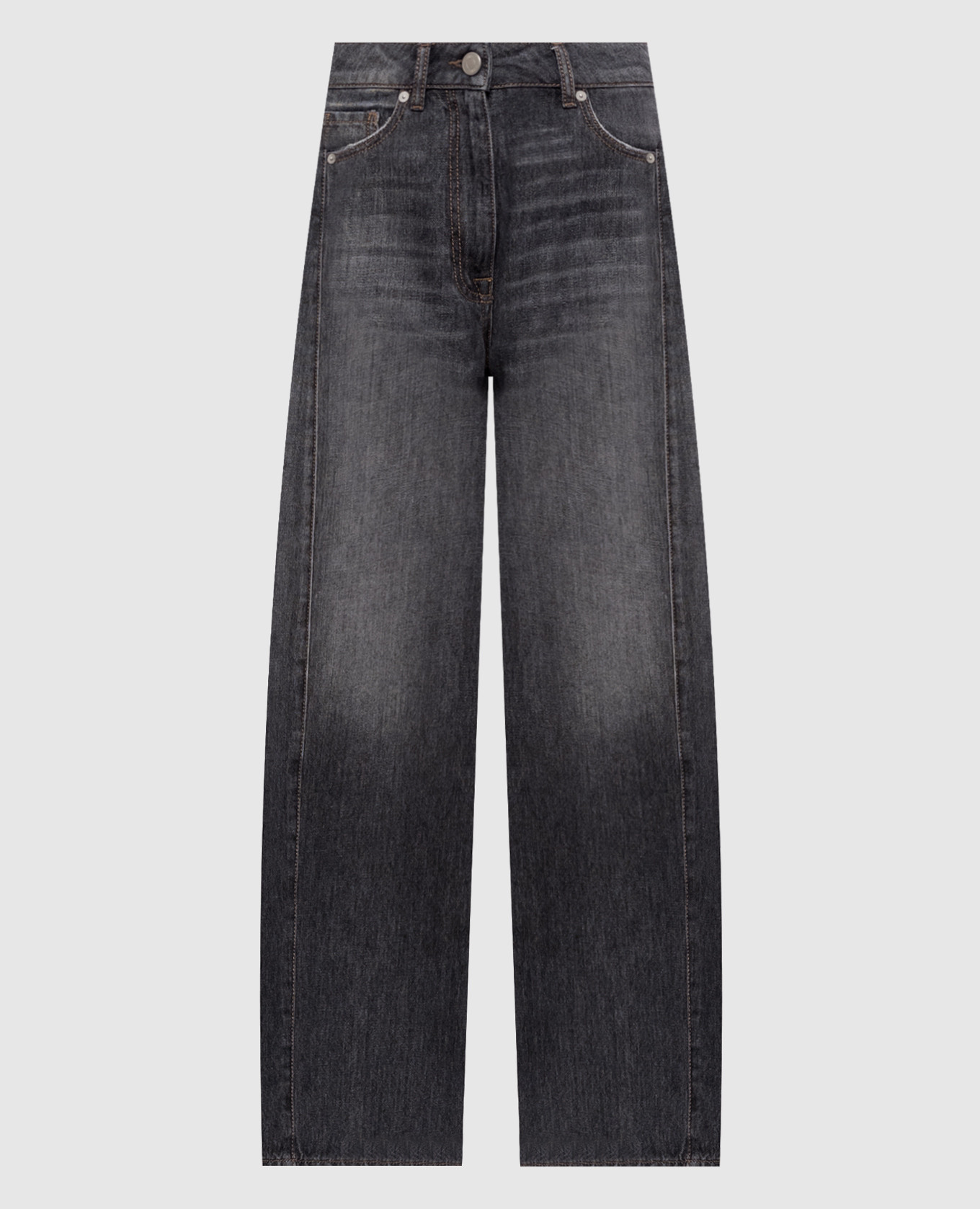 Gray jeans with a worn effect Peserico