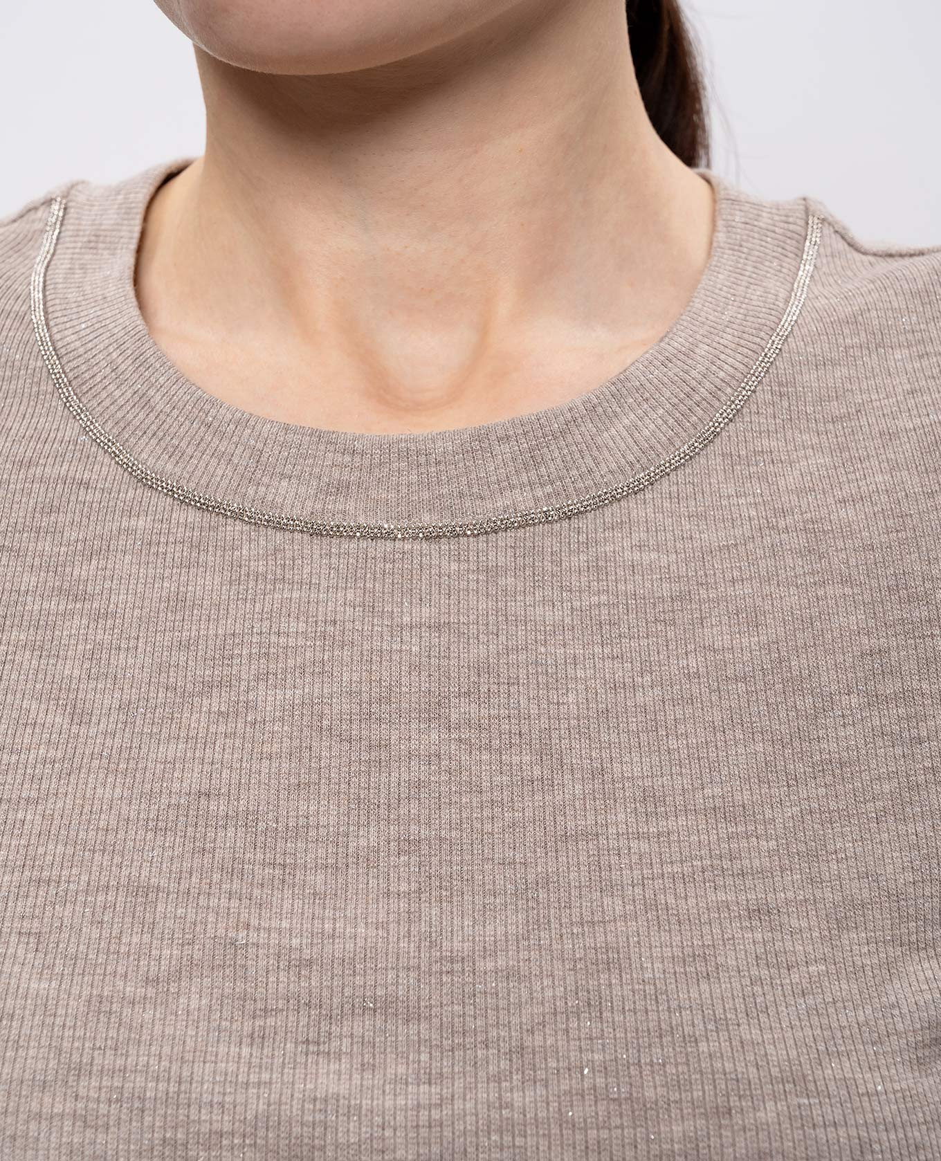 

Beige T-shirt with lurex Peserico