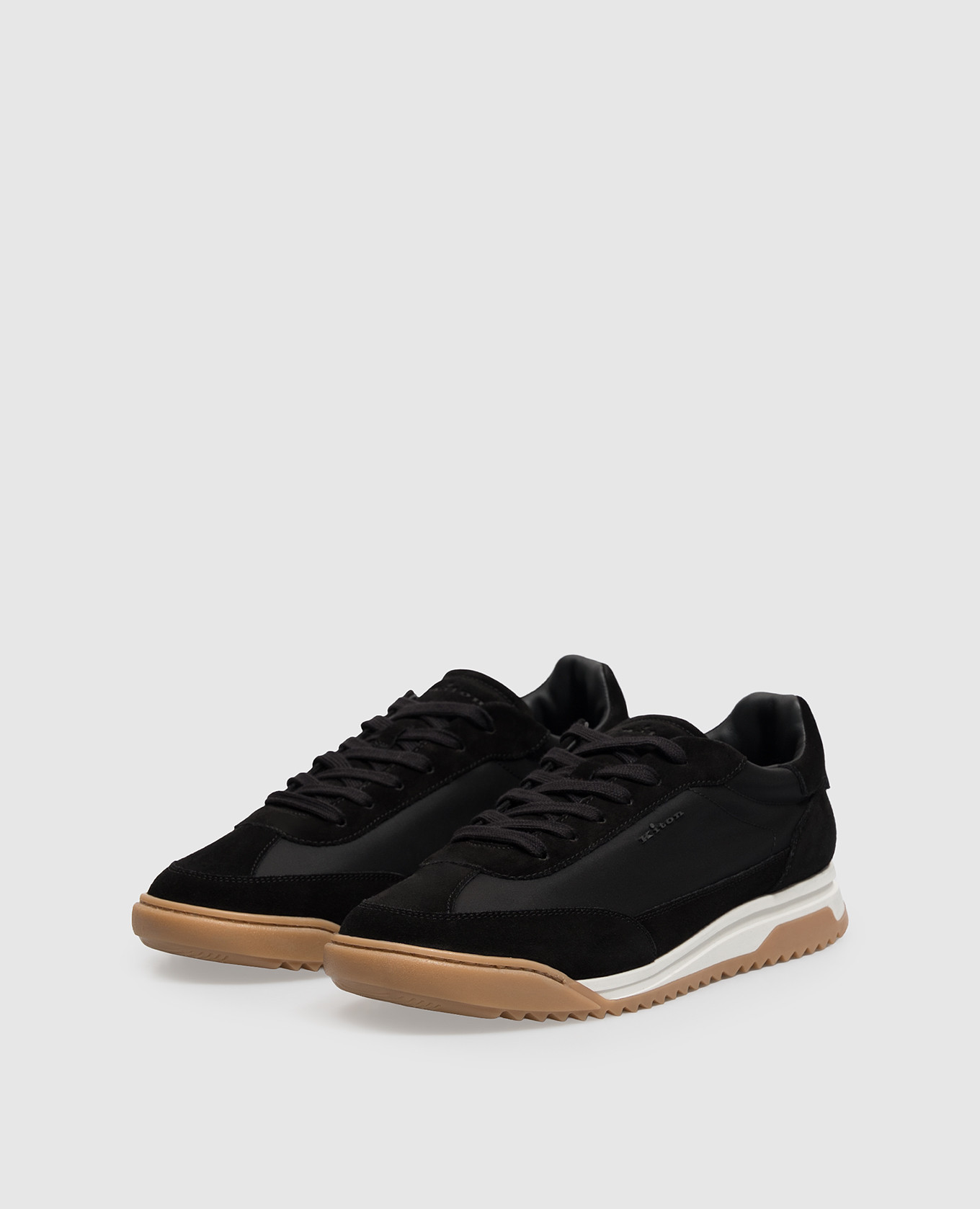 Black combination sneakers Kiton 2