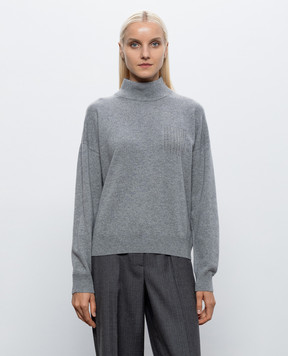 Peserico Gray wool, silk and cashmere sweater S99996F12A9283