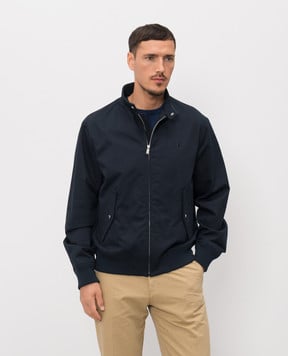 Trussardi Blue jacket with embroidered emblem R027M000051NMC408T49