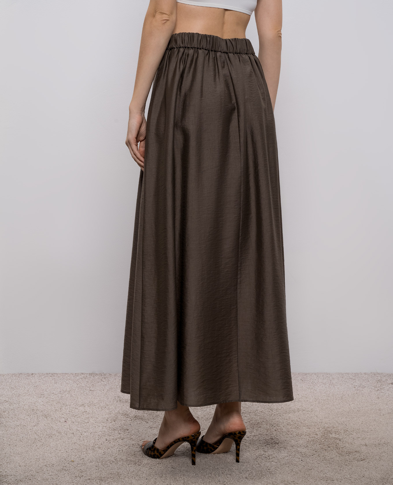 

Brown maxi skirt Peserico