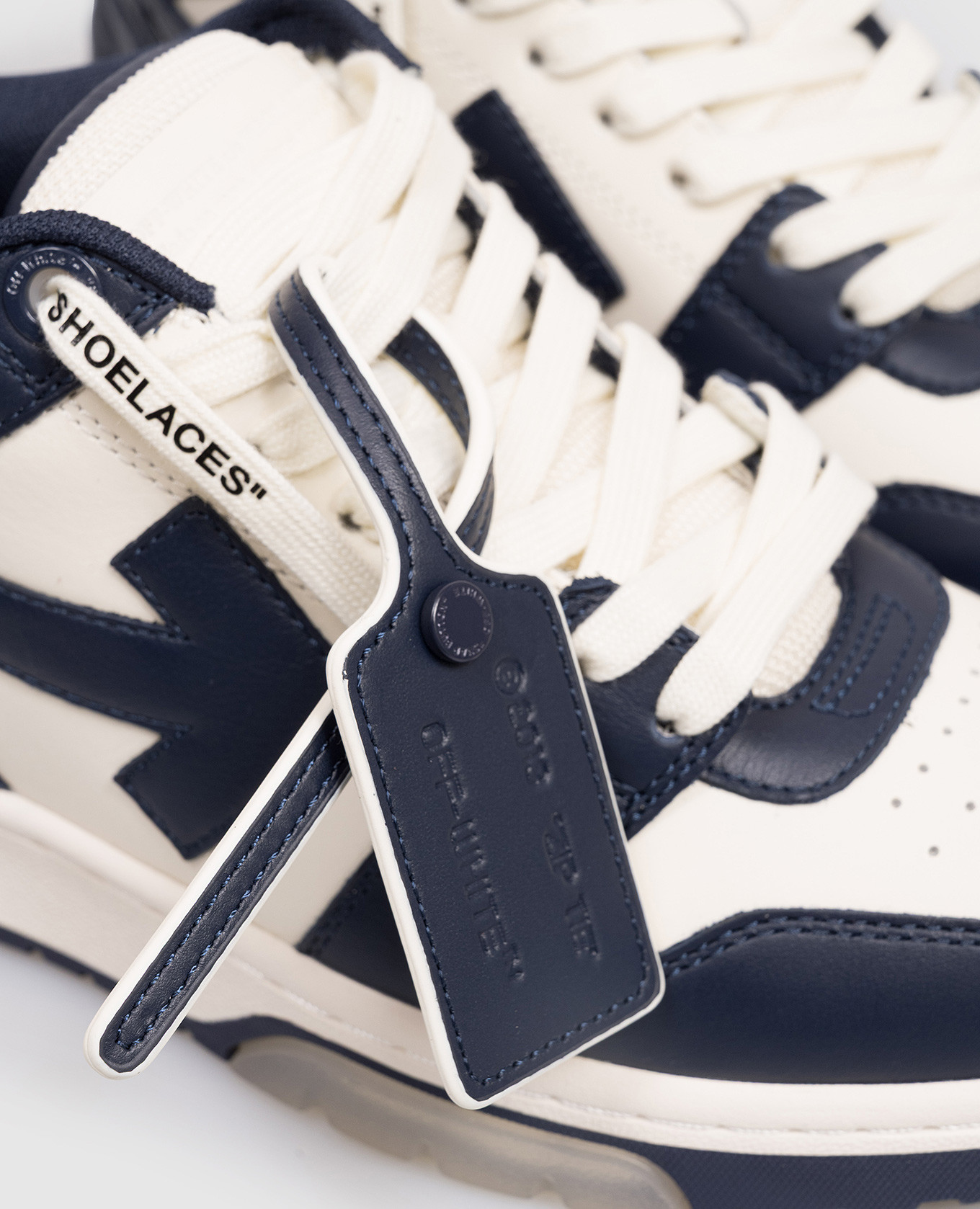 

Out Of Office blue leather sneakers with logo Off-White