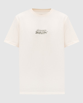 Riotdivision Beige Plague T-shirt with print RDPLGDWNTS