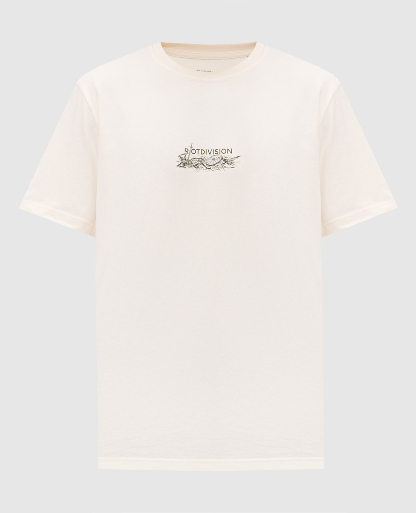 Beige Plague T-shirt with print