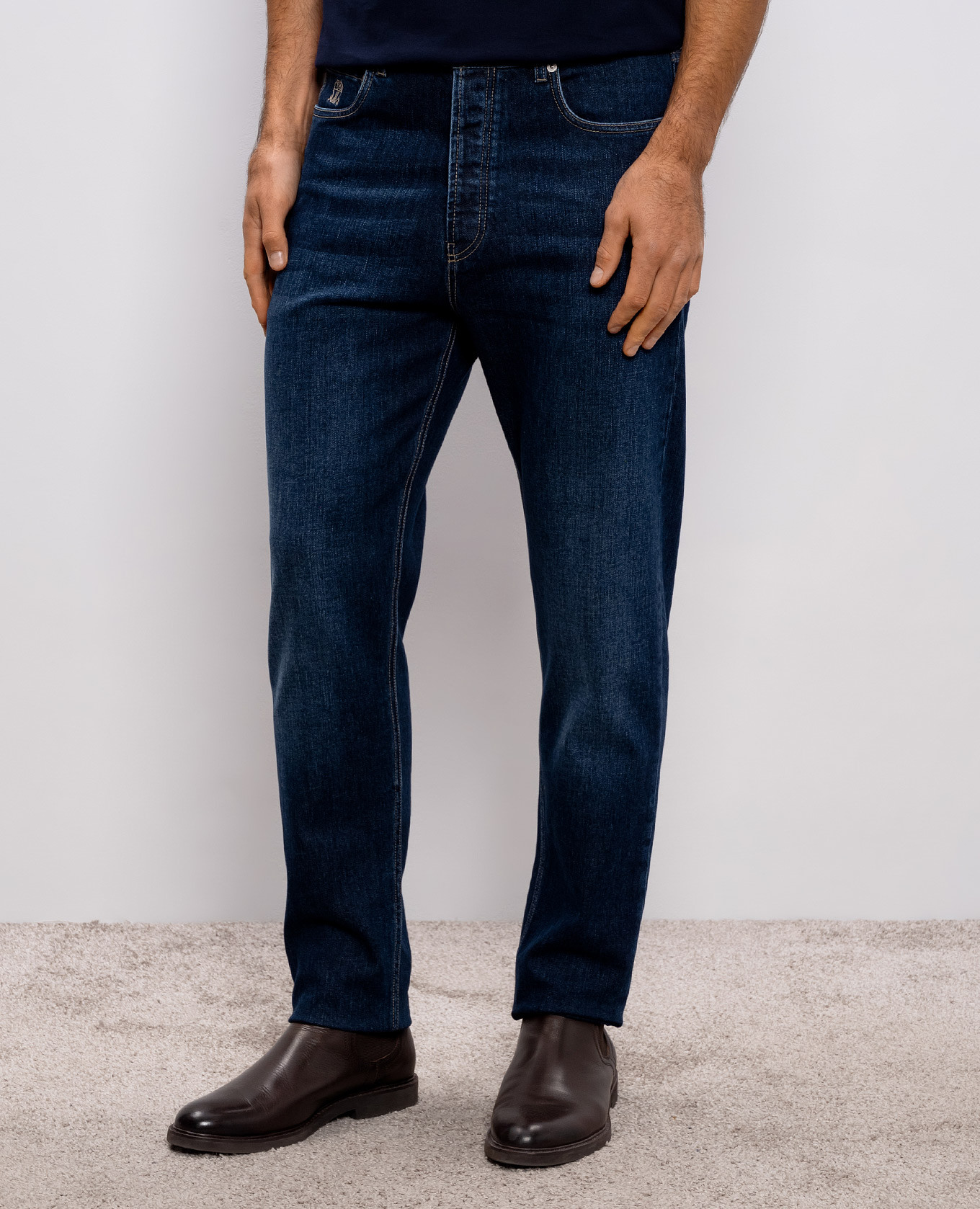 

Blue jeans with a worn effect Brunello Cucinelli