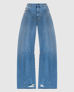 Dolce&Gabbana Blue ripped banana jeans FTDG9DG8OG6