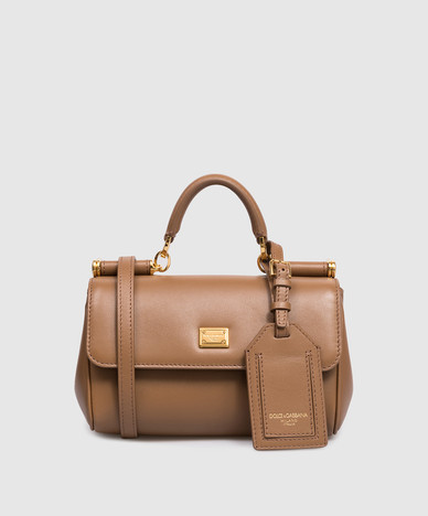 Mijn Sicilië bruine leren crossbodytas
