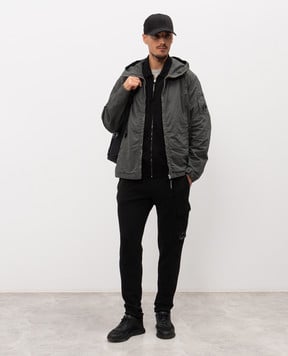 C.P. Company Black joggers with patch MSP067A110044G