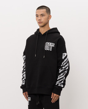 Off-White Black hoodie with Arrow print 44MBB085F26F00L