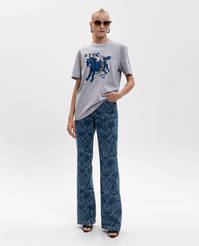 Etro Gray T-shirt PEGASO WRMA0005AK1BJ