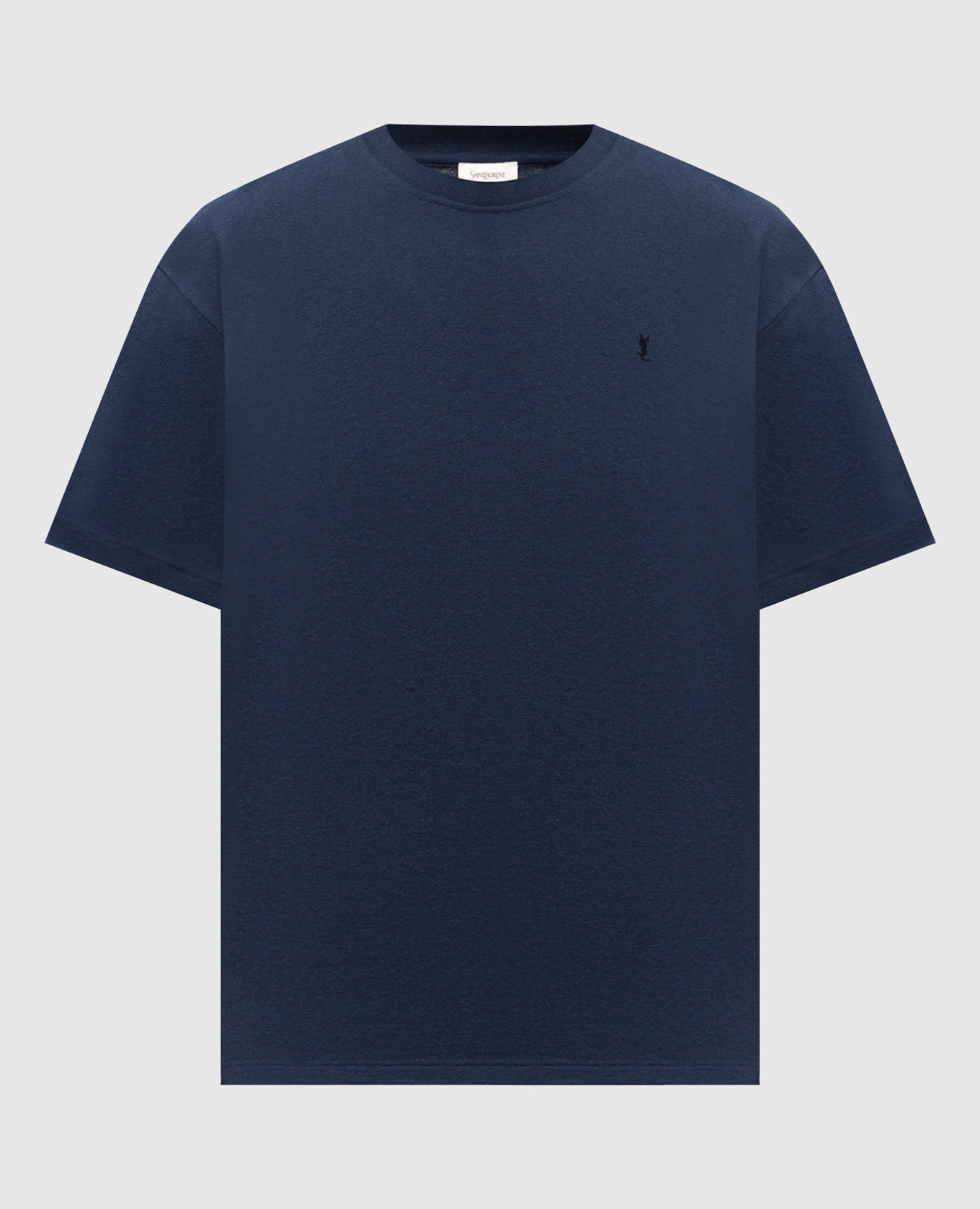 

Blue T-shirt with Cassandre monogram embroidery Saint Laurent