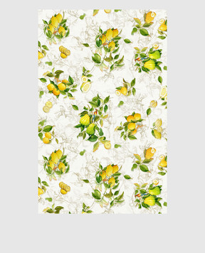 TESSITURA TOSCANA TELERIE White linen tablecloth LIMONCELLO NT190012020067