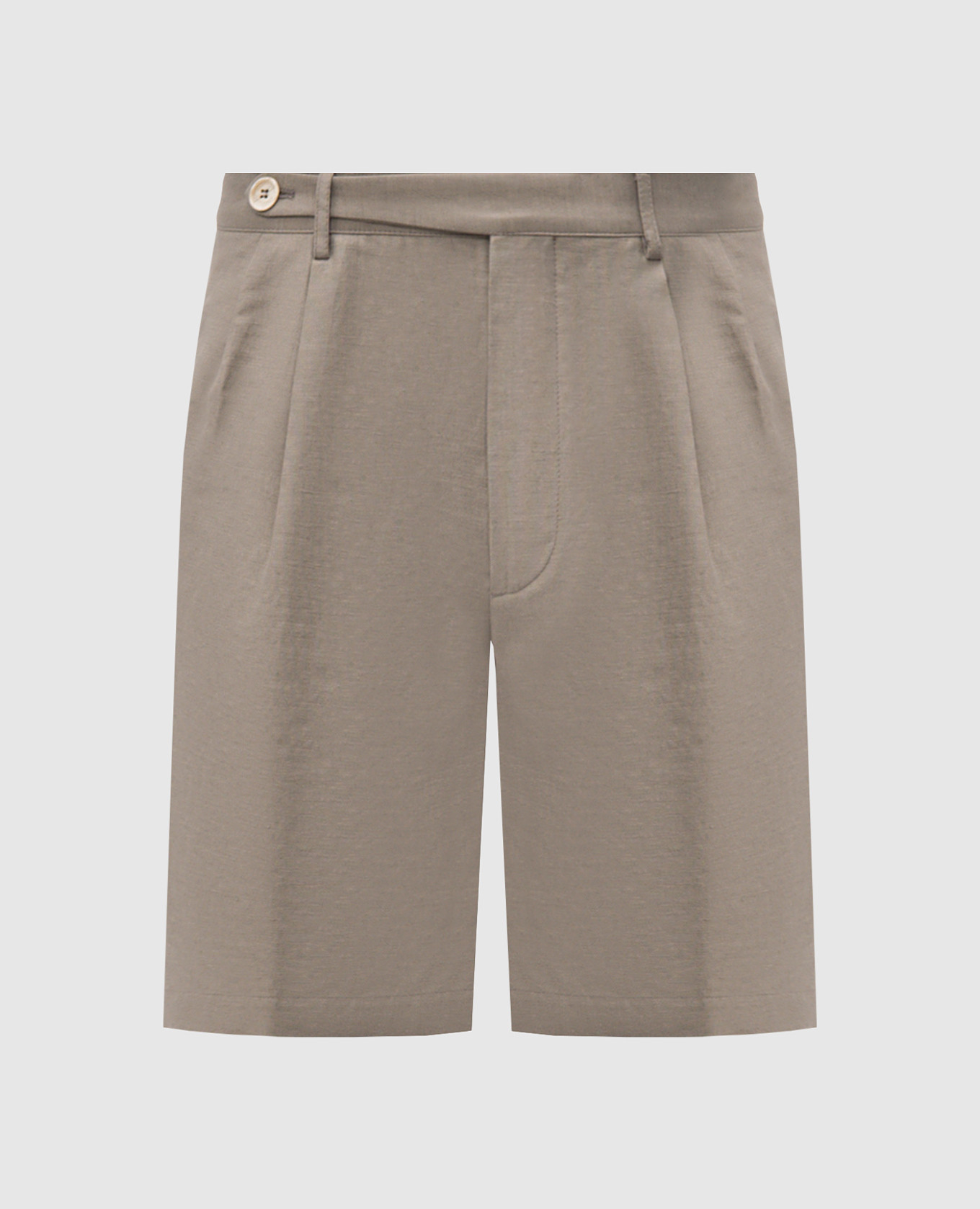 

Khaki linen shorts Brunello Cucinelli