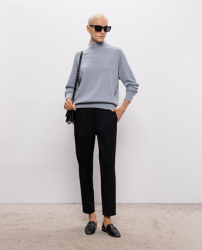 Peserico Blue wool, silk and cashmere sweater A99205F12A9283