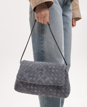 Bottega Veneta Grey suede Giorno bag 857657V6FQ1