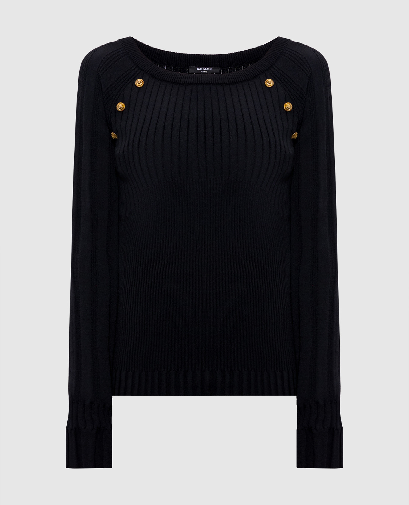 Black jumper with branded studs