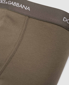 Dolce&Gabbana Khaki logo boxer briefs M4C13JONN96