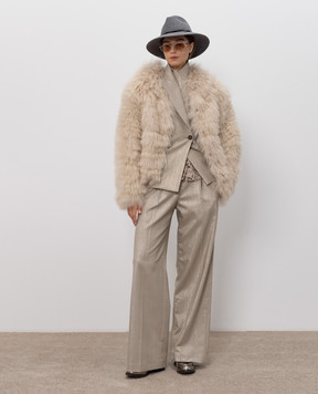 Brunello Cucinelli Beige wool pants MP517P8884