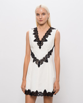 Simkhai Minna ivory mini dress with lace 4261172CC