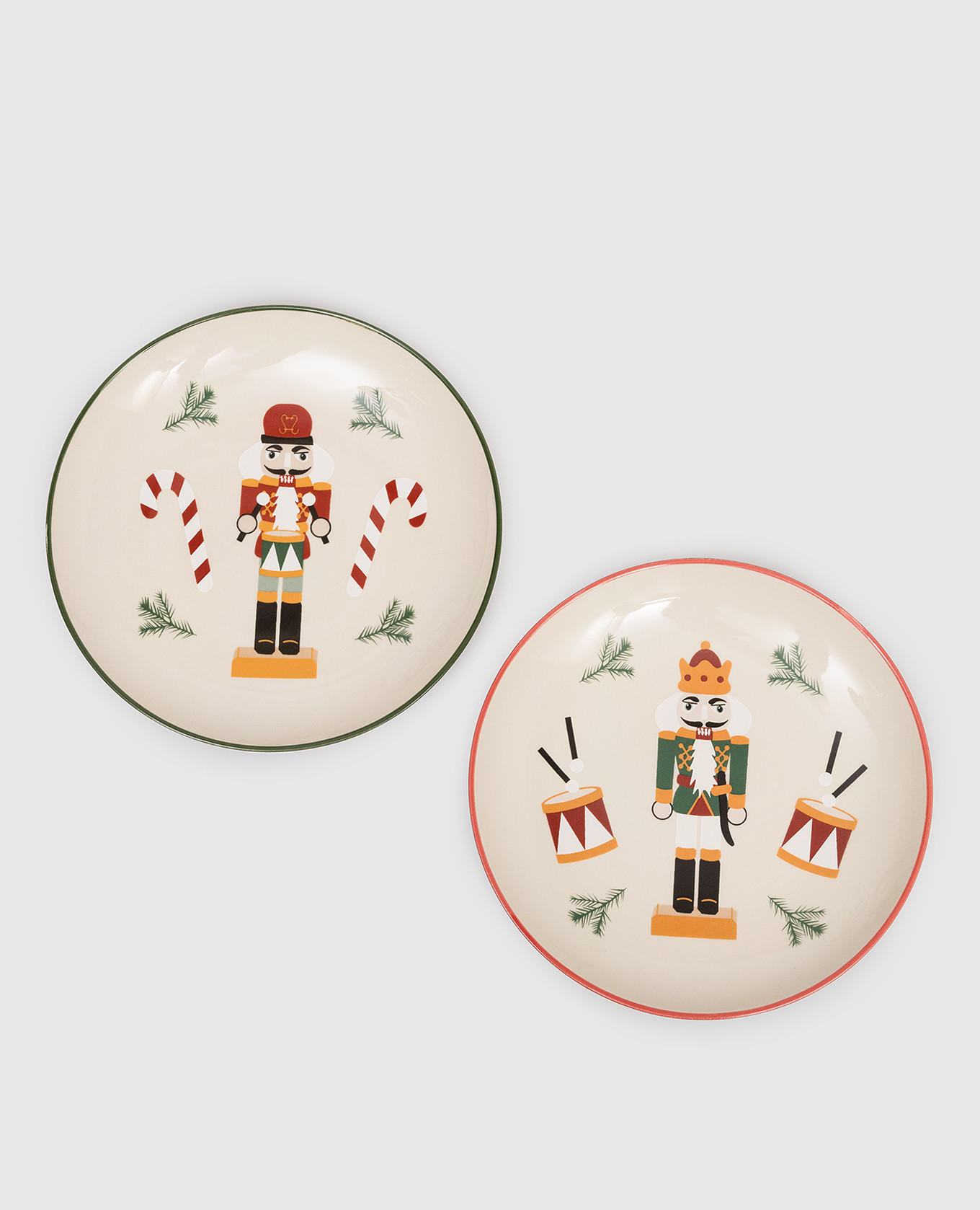 

Nutcracker Christmas dessert plate set Bloomingville, Beige