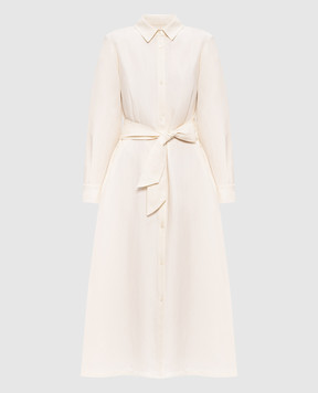 Woolrich Ivory linen shirt dress CFWWDR2019FRUT3043