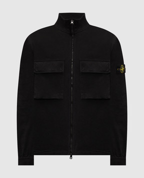 Stone Island Black jacket with logo patch L2S151200024S00L1