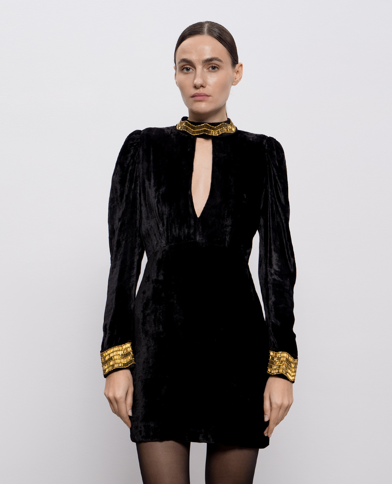 Black velour dress Twinset 3