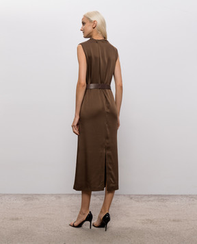Brunello Cucinelli Brown midi dress M0H38A5519