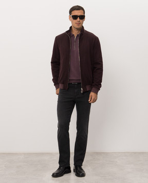 Stefano Ricci Purple wool and silk jumper K606426Z35F26314